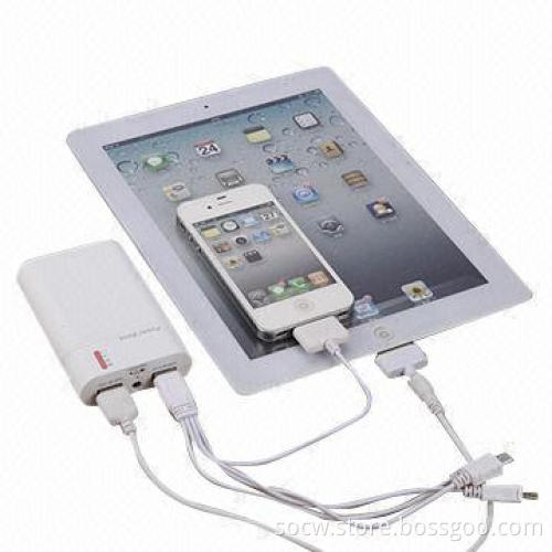 Dual-USB Power Bank with 8,400mAh Capacity, 5-6 Hours Input Charging Time